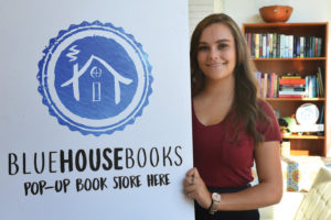 Samantha Jacquest of Blue House Books pop-up bookstore