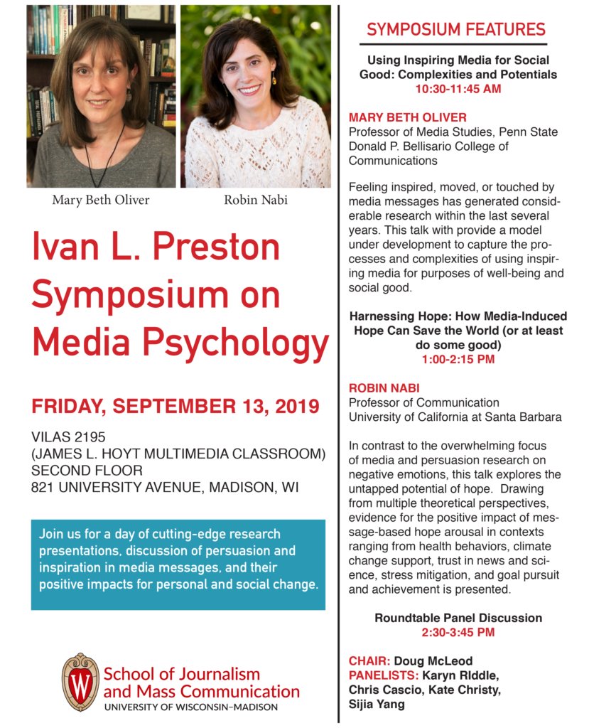 media psychology symposium flyer